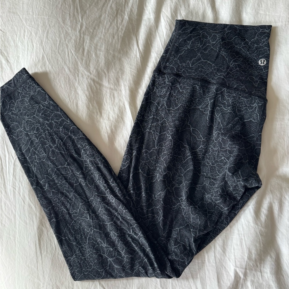 Lululemon Align High-Rise Black Marble Leggings